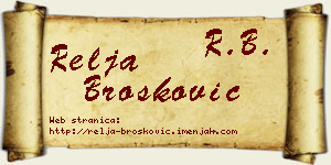 Relja Brošković vizit kartica